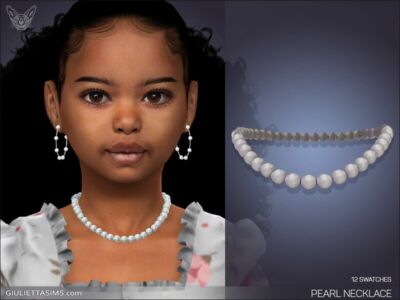 Pearl Necklace For Kids By Giulietta Sims 4 CC