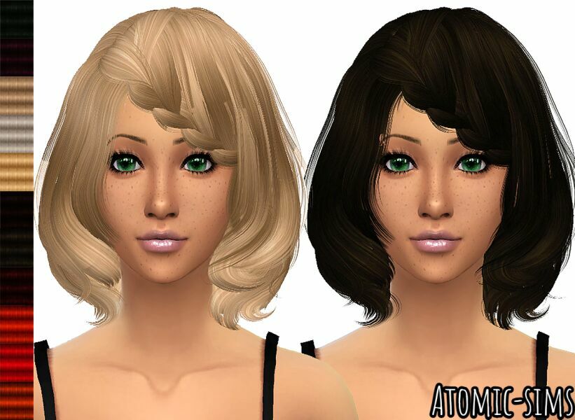 Peggyzone Hair 8138 Retexture By Atomic-Sims Sims 4 CC