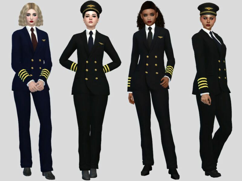 Pilot Uniform F By Mclaynesims Sims 4 CC