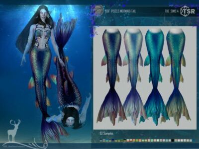 Pisces Mermaid Tail By Dansimsfantasy Sims 4 CC