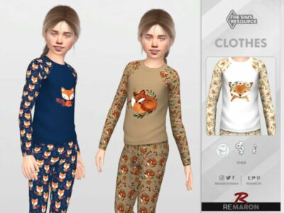 PJ FOX Shirt 02 For Child By Remaron Sims 4 CC