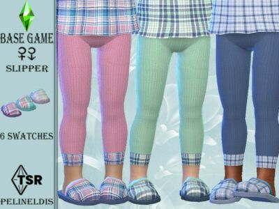 Plaid Slippers By Pelineldis Sims 4 CC