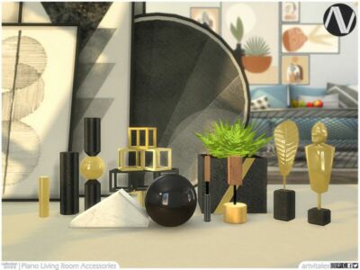 Plano Living Room Accessories By Artvitalex Sims 4 CC