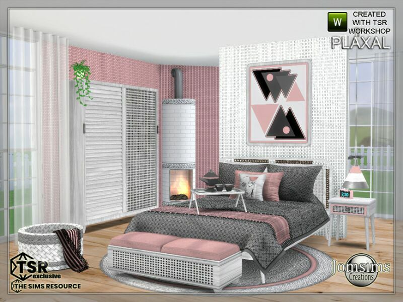 sims 4 cc plaxal bedroom by jomsims 2