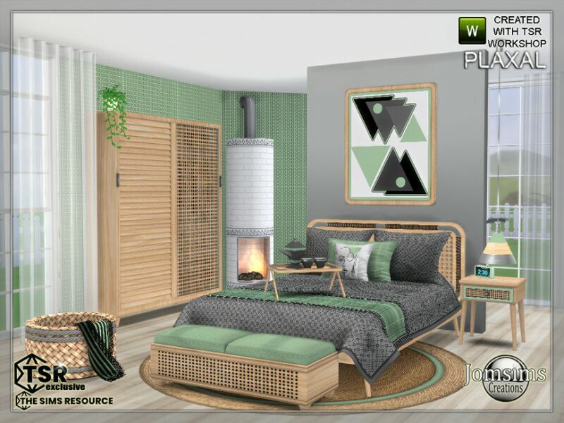 sims 4 cc plaxal bedroom by jomsims 3