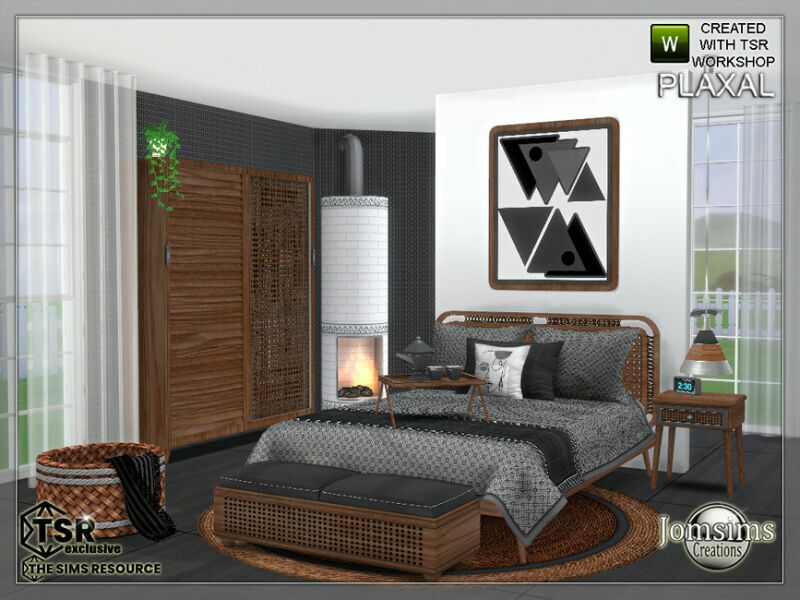 sims 4 cc plaxal bedroom by jomsims 4