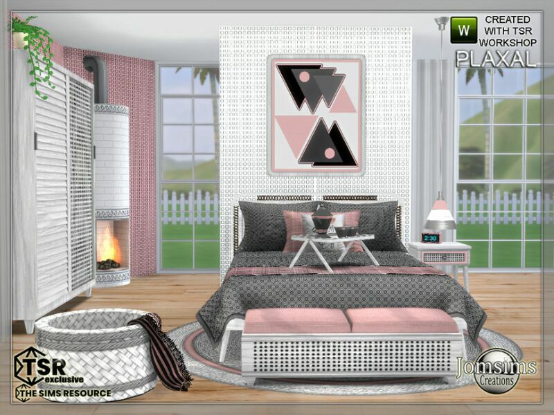 sims 4 cc plaxal bedroom by jomsims 5