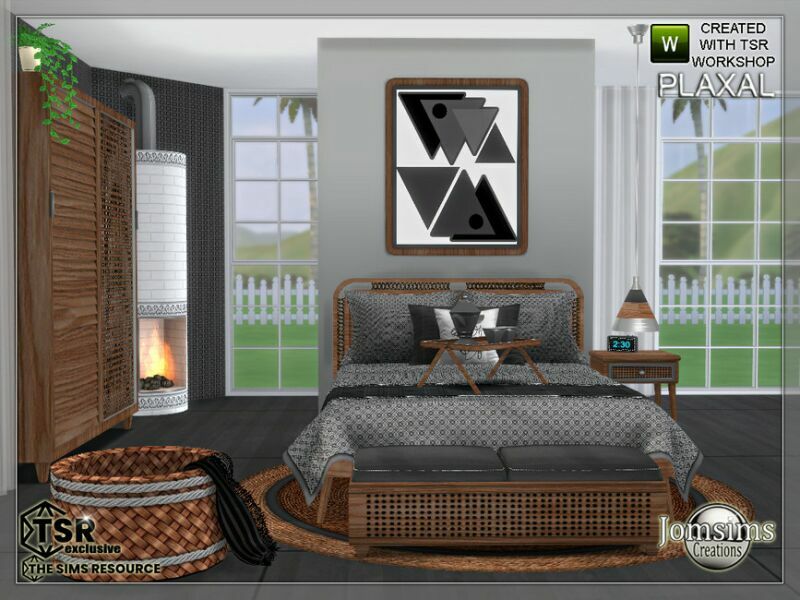 sims 4 cc plaxal bedroom by jomsims 6