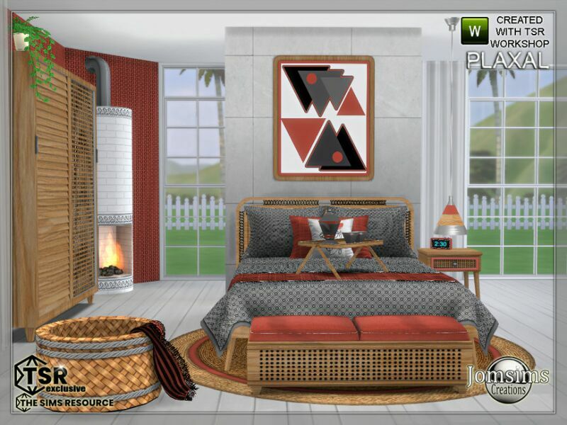 sims 4 cc plaxal bedroom by jomsims 7