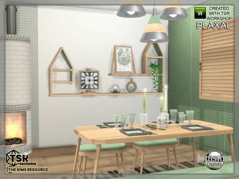 sims 4 cc plaxal dining room by jomsims 6