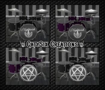 Playable Drums V5 By Catysix Sims 4 CC