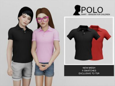 Polo (Shirt – Version For Children ) Sims 4 CC