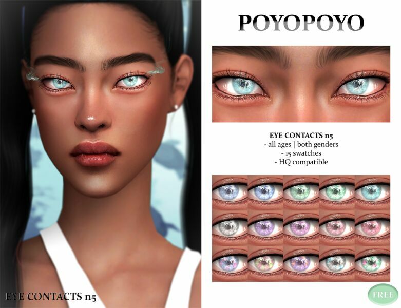 [Poyopoyo] EYE Contacts N5 By Poyopoyo Sims 4 CC