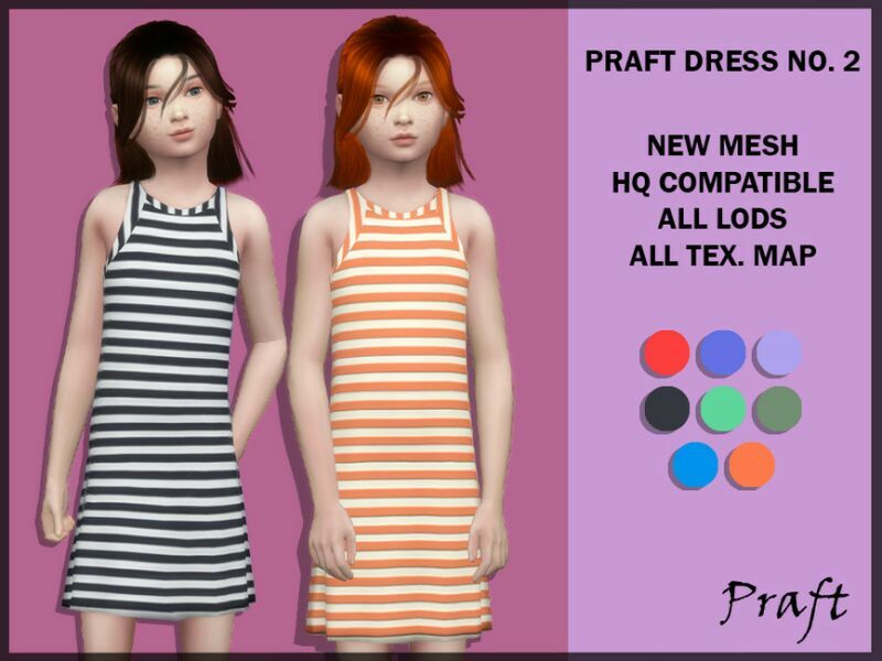 Praft Dress NO. 2 By Praft Sims 4 CC