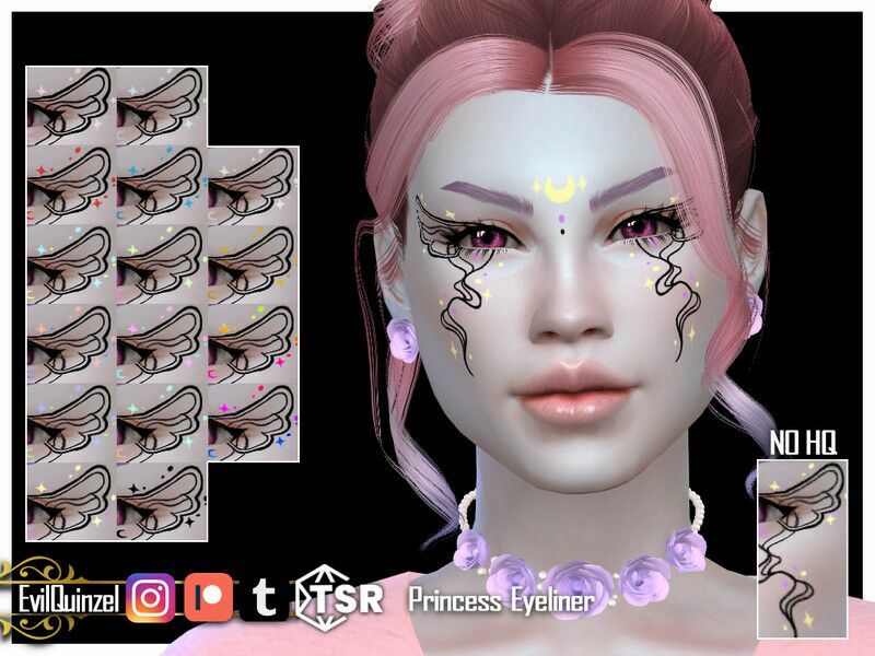 Princess Eyeliner By Evilquinzel Sims 4 CC