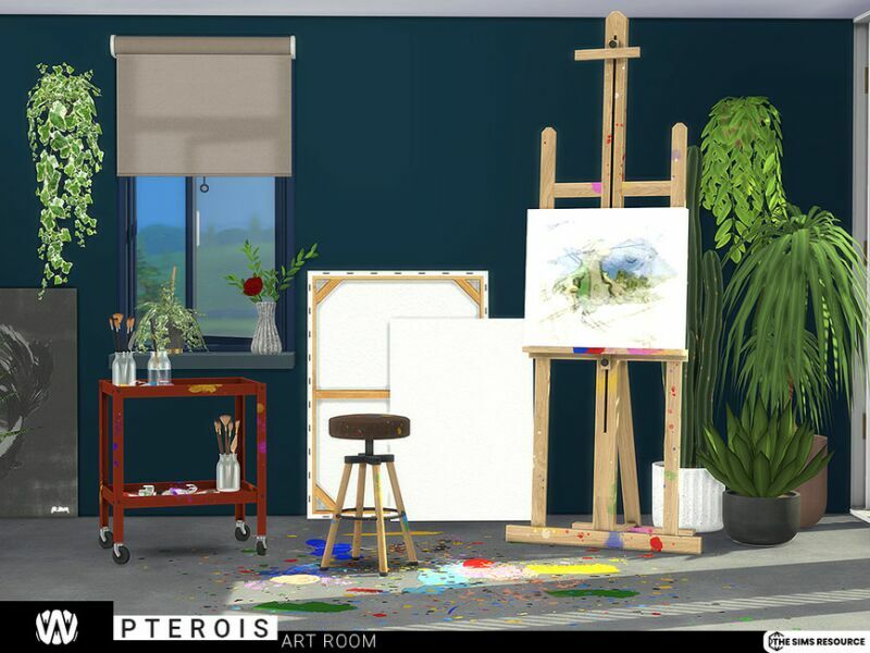 Pterois ART Room By Wondymoon Sims 4 CC