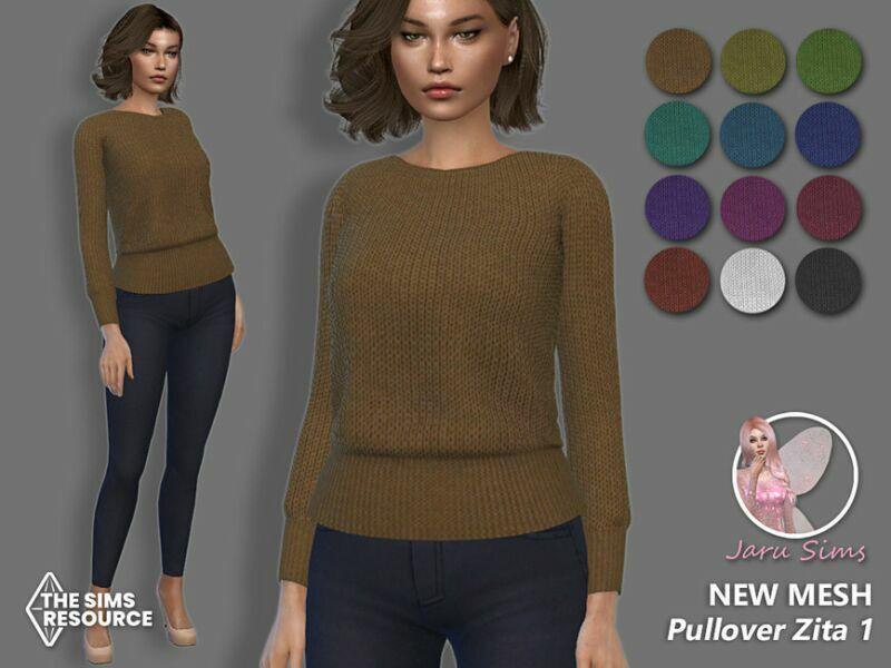 Pullover Zita 1 – NEW Mesh Sims 4 CC