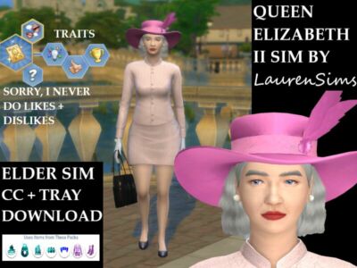 Queen Elizabeth II Sim!!!! By Laurensims Sims 4 CC