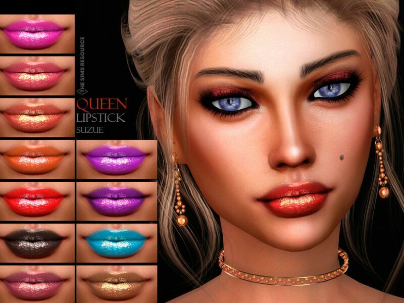 Queen Lipstick N35 By Suzue Sims 4 CC