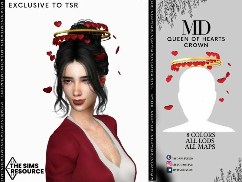 Queen Of Hearts Crown Adult By Mydarling20 Sims 4 CC