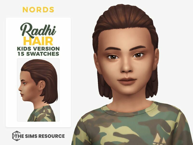 Radhi Hair For Kids By Nords Sims 4 CC