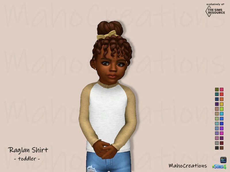 Raglan Shirt – Toddler By Mahocreations Sims 4 CC