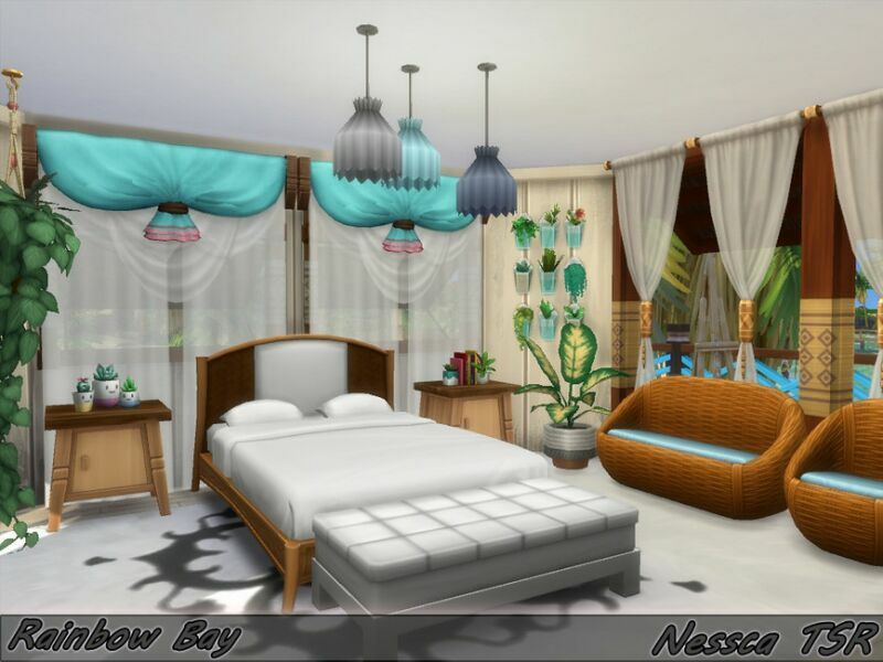 sims 4 cc rainbow bay by nessca 4