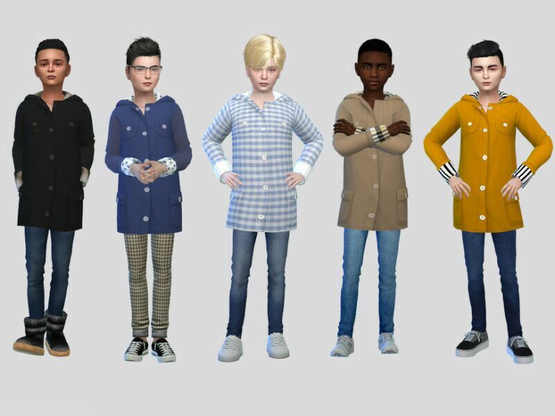 Raincoat Jacket Boys By Mclaynesims Sims 4 CC