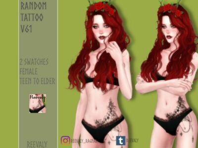 Random Tattoo V61 By Reevaly Sims 4 CC