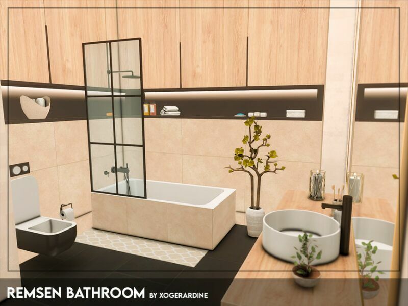 Remsen Bathroom (TSR Only CC) By Xogerardine Sims 4 CC