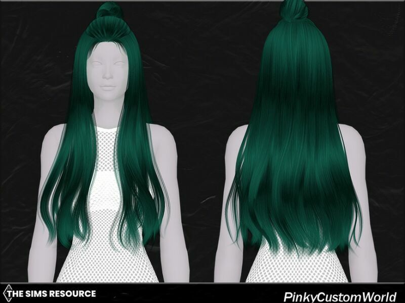 sims 4 cc retexture of n74 lia hair by s club by pinkycustomworld 3