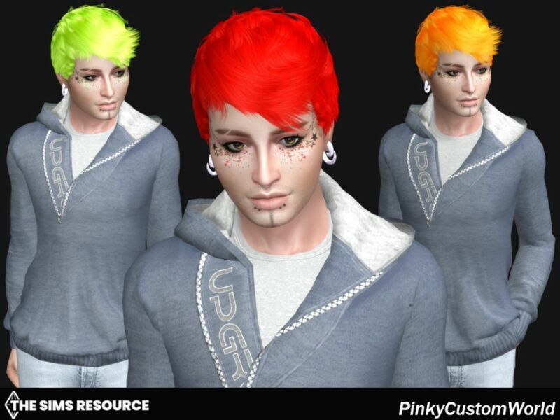 sims 4 cc retexture of persona hair by stealthic by pinkycustomworld 2