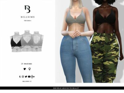 RIB Wrap Around TIE Bralet Sims 4 CC