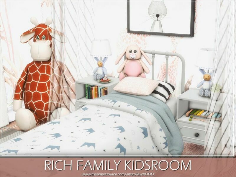 sims 4 cc rich family kidsroom by mychqqq 2