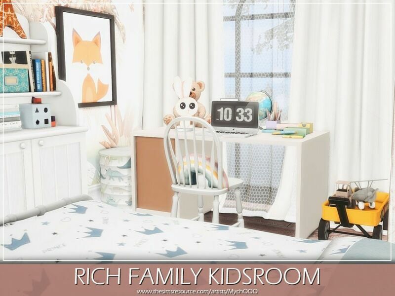 sims 4 cc rich family kidsroom by mychqqq 4