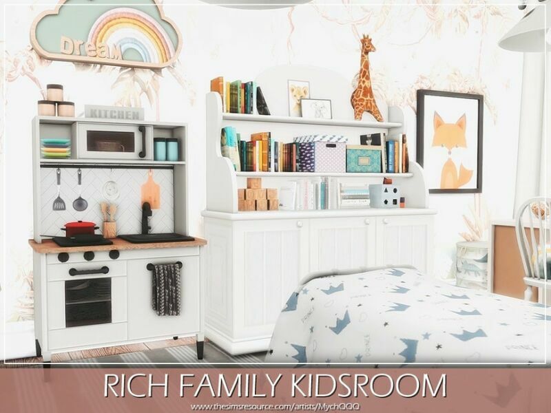 sims 4 cc rich family kidsroom by mychqqq 5