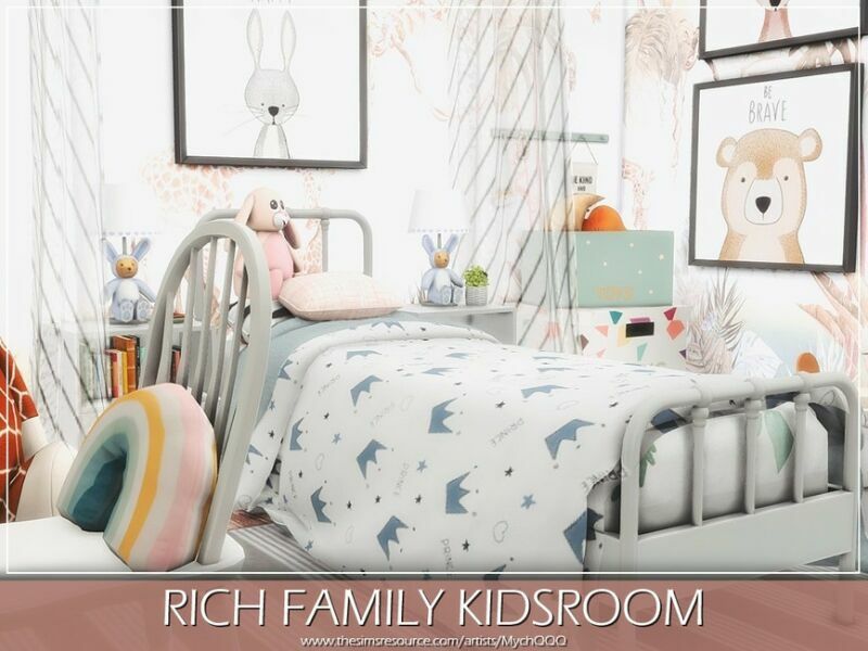 sims 4 cc rich family kidsroom by mychqqq 6