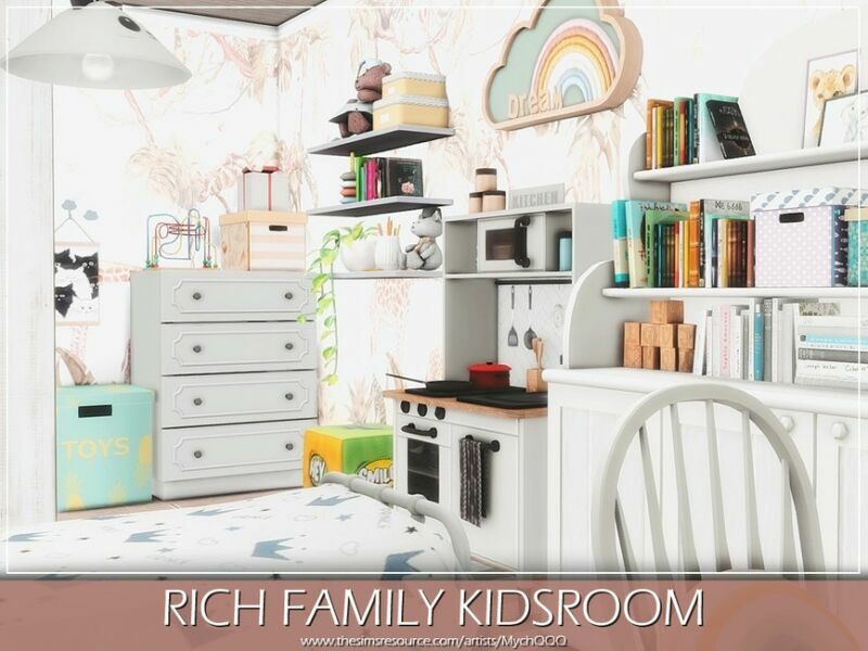 sims 4 cc rich family kidsroom by mychqqq 7