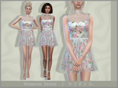 Romance Dress. Sims 4 CC