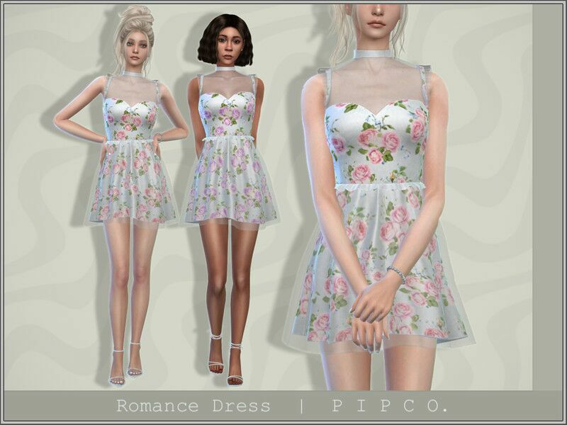 Romance Dress. Sims 4 CC