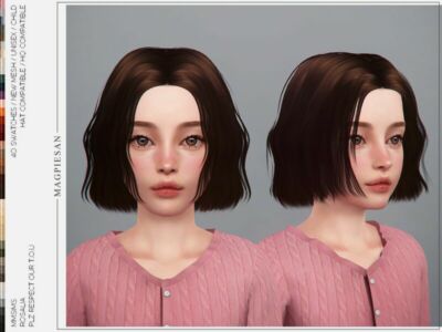 Rosalia Hair For Child By Magpiesan Sims 4 CC