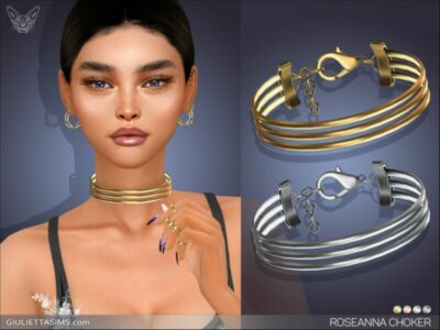 Roseanna Choker By Feyona Sims 4 CC