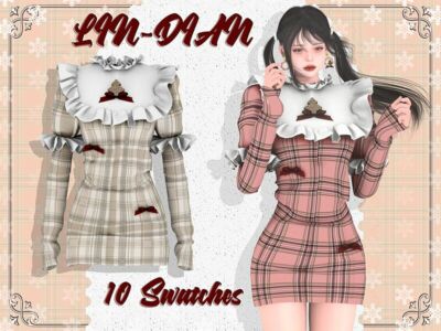 Round Neck Puffy Sleeves Sims 4 CC