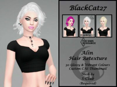 S-Club Alin Hair Retexture (Mesh Needed) By Blackcat27 Sims 4 CC