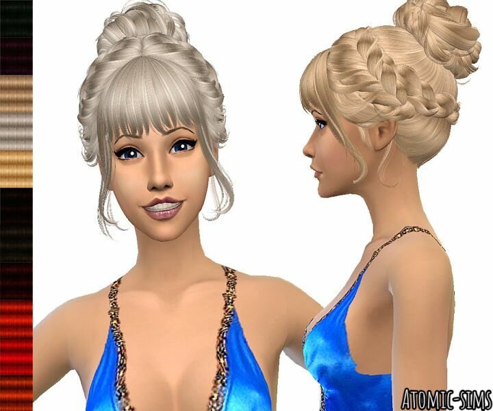 S-Club Hair N.51 Ballet Retexture By Atomic-Sims Sims 4 CC