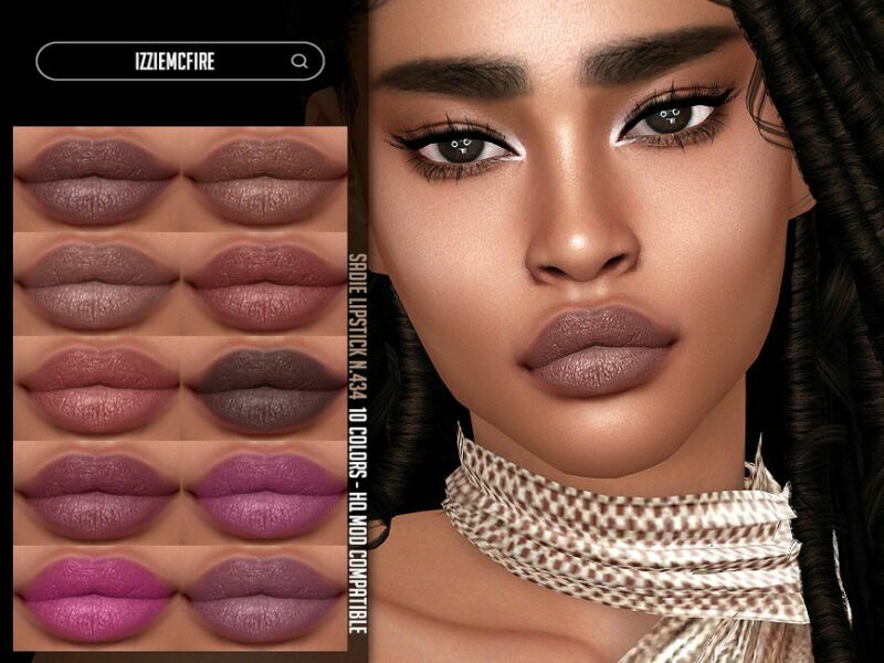 Sadie Lipstick N.434 By Izziemcfire Sims 4 CC