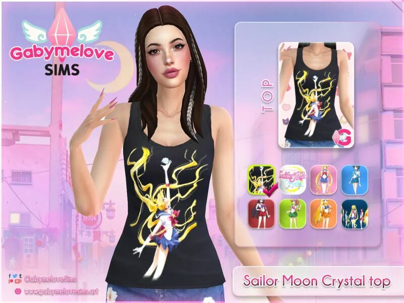 Sailor Moon Crystal Tops | Updated 2023 Sims 4 CC