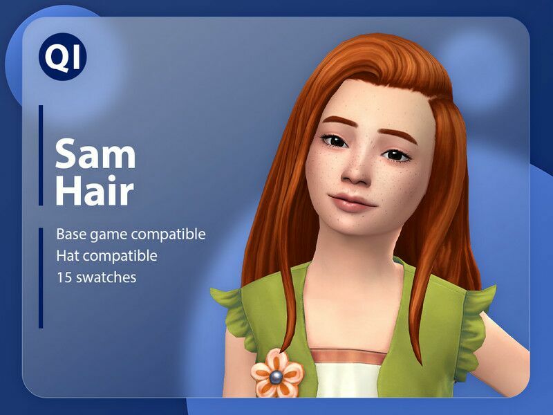 SAM Hair By Qicc Sims 4 CC