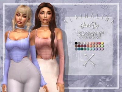 Sanna TOP By Alainalina Sims 4 CC