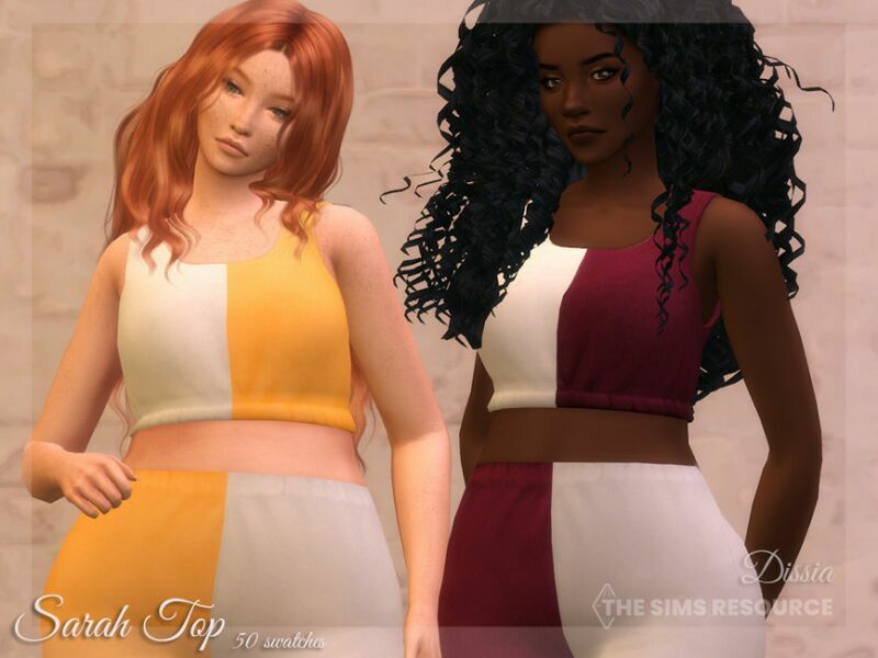 Sarah TOP By Dissia Sims 4 CC